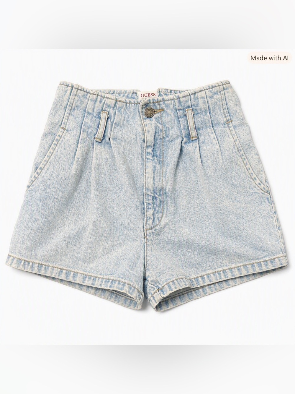 Vintage GUESS Jeans 90s Denim Shorts Georges Marciano High Rise Sz 28 USA